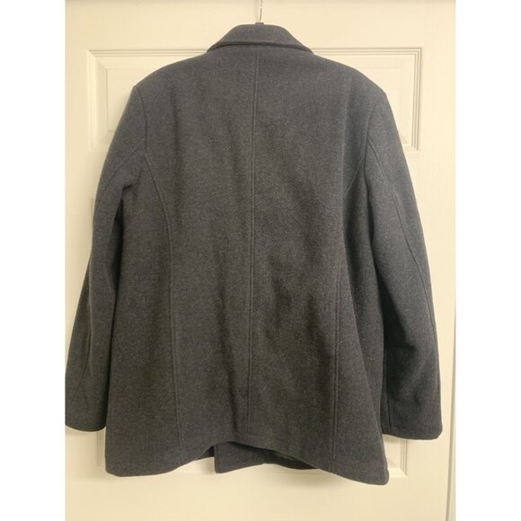 M. Julian Wool Blend Coat Size XL Button Up Black - Picture 3 of 8